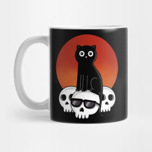 Cat and skulls Mug